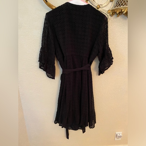 Pea in the Pod Maternity Dress black eyelet DVF - Picture 3 of 4